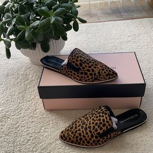 New BCBGeneration Pointed Leopard Mule Shoes